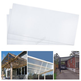 Birchtree 4MM Polycarbonate Greenhouse Sheets 14PCS Twinwall Roofing For Outdoor Glazing Panels Shed Panel Solid PS01 Clear