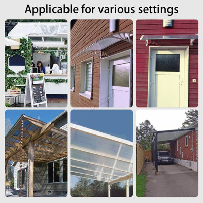 Birchtree 4MM Polycarbonate Greenhouse Sheets 14PCS Twinwall Roofing For Outdoor Glazing Panels Shed Panel Solid PS01 Clear - 9