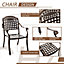 BIRCHTREE 5PCS Outdoor Garden Aluminum Furniture Table & 4 Chairs Set Bronze