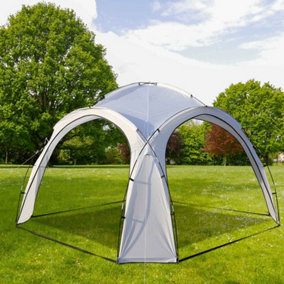 BIRCHTREE Garden 3.5M Dome Gazebo Shelter Party Tent UV Protection Canopy Marquee White
