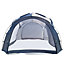 BIRCHTREE Garden 3.5X3.5M Dome Gazebo Tent with 4 Mesh & 2 Sunshade Walls Shelter Grey
