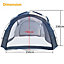 BIRCHTREE Garden 3.5X3.5M Dome Gazebo Tent with 4 Mesh & 2 Sunshade Walls Shelter Grey