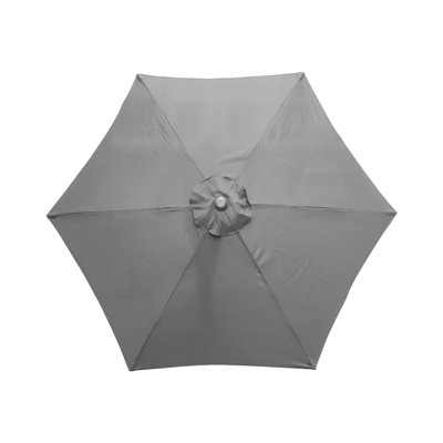 Birchtree Garden Parasol Tilt Crank Patio Sunshade Umbrella Aluminium 2.5M Grey - 5