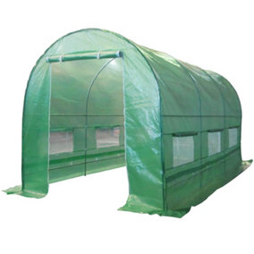 Birchtree New Galvanised Steel Frame Polytunnel Greenhouse Pollytunnel Poly Tunnel 4m x 2m