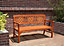 Birchtree Outdoor Home 3 Seat Chair Garden Porch Bench Indoor Seater Wood Wooden Spruce Frame Patio Deck Park Yard WGB01 Natural
