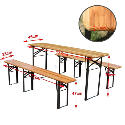 Vintage folding picnic table online