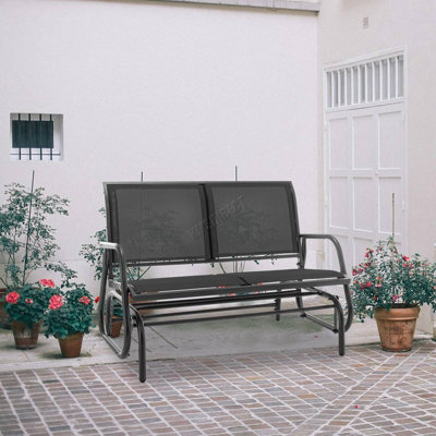 Patio glider chairs metal deals