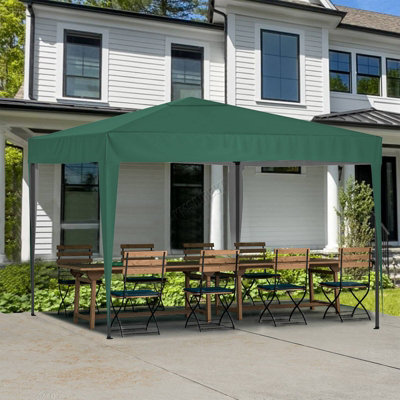 Birchtree Waterproof 3m x 3m Heavy Duty Pop Up Gazebo Marquee Garden Awning Party Tent Canopy 600D Polyester Steel Frame Green