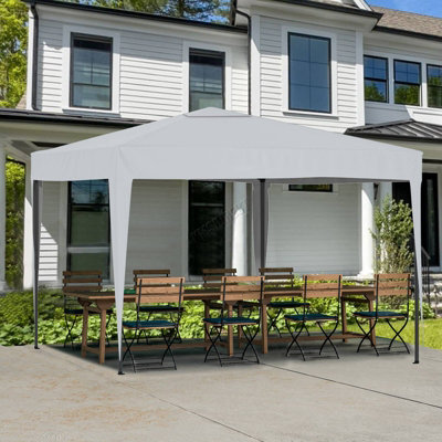 Birchtree Waterproof 3m x 3m Heavy Duty Pop Up Gazebo Marquee Garden Awning Party Tent Canopy 600D Polyester Steel Frame White