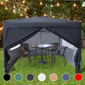 Birchtree Waterproof 3m x 3m Heavy Duty Pop Up Gazebo Marquee Garden Awning Party Tent Canopy 600D Polyester Steel Frame