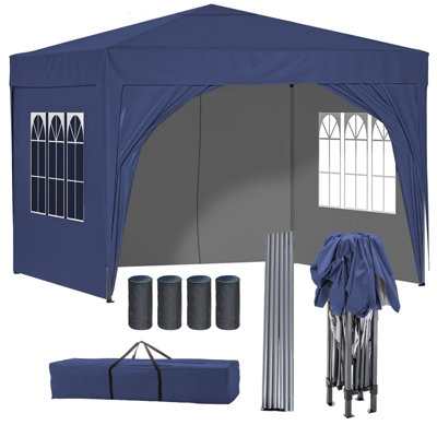 Birchtree Waterproof 3m x 3m Heavy Duty Pop Up Gazebo Marquee Garden Awning Party Tent Canopy Steel Frame