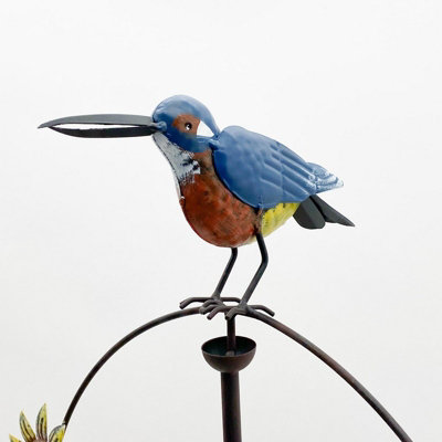 Bird Balancing Garden Stake - Metal - L60 x W60 x H110 cm