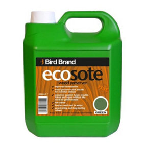Bird Brand 4 Litre Ecosote Wood Preserver Prevents Algae - Green