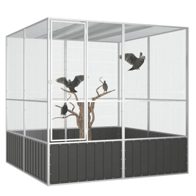 Image showcasing Bird Cage Anthracite 213.5x217.5x211.5 cm Galvanised Steel