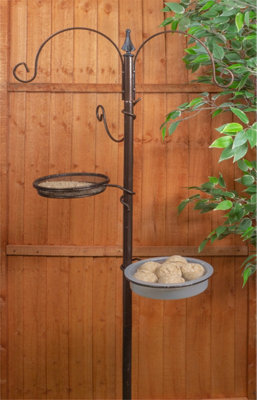 Bird Care Station With Feeder and Bath