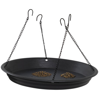 Bird Feeder Seed Catcher Large Hanging Tray Attachment 32cm, 4 Hooks 2 Pack