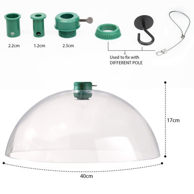 BIRD FEEDER STATION BAFFLE DOME STOP SQUIRREL STEALING BIRD FEED GUARD