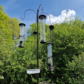Bird Feeding Station With Large Feeders And Stabilizers