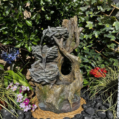 Bird Nest Traditional Solar Water Feature