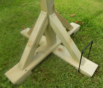 Bird Table Stabiliser Pegs Metal Anchor Legs Set of 4 - 3