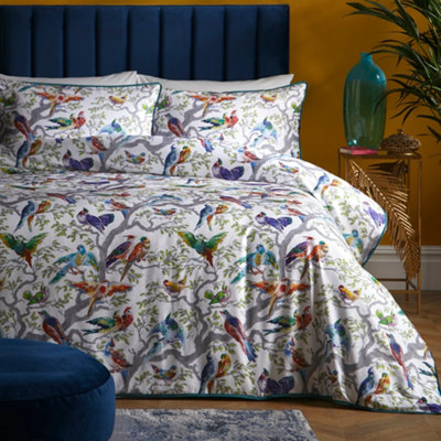 Birdity Absurdity 100% Cotton Sateen Duvet Cover Set