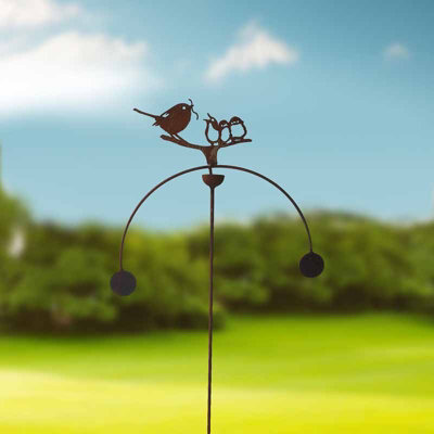 Birds Feeding Wind Rocker Double Bare Metal/Ready to Rust - Steel - W54 ...
