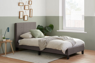 Birlea Berlin Single Bed Frame In Grey Fabric