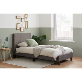 Birlea Berlin Single Bed Frame In Grey Fabric