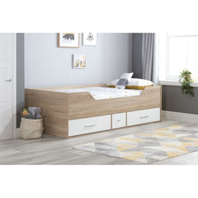 Birlea Camden Cabin Bed White & Oak Effect