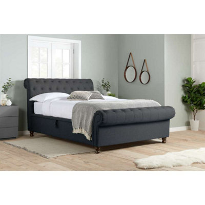 Birlea Castello King Side Ottoman Bed Charcoal