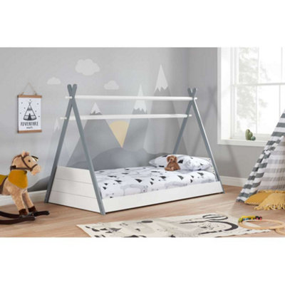 Birlea Children's Teepee Single Bed White & Grey