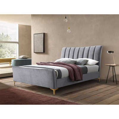 Birlea Clover King  Bed Frame In Grey Fabric