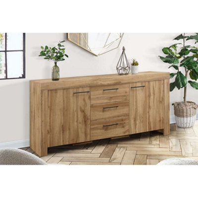 Birlea Compton 3 Drawer 2 Door Sideboard Oak