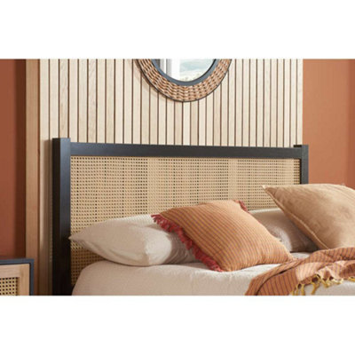 Wicker rattan deals queen bed