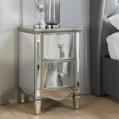 Birlea Elysee 2 Drawer Bedside Mirrored