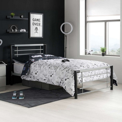 Birlea Faro Single Bed Silver & Black