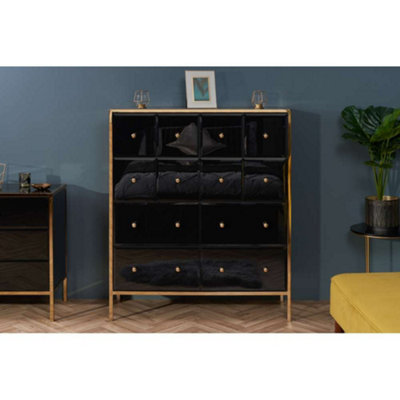 Birlea Fenwick Merchant Chest Black & Gold