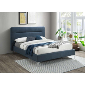 Birlea Finn Double Bed Frame In Steel Blue
