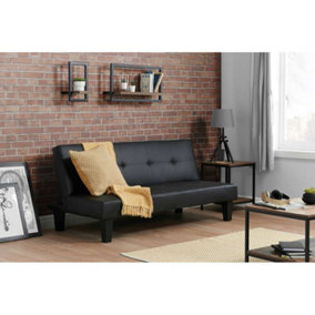 Birlea Franklin Sofa Bed In Black Faux Leather