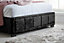 Birlea Hannover Small Double Bed Black Crushed Velvet