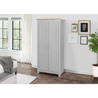 Birlea Highgate 2 Door Wardrobe Grey & Oak