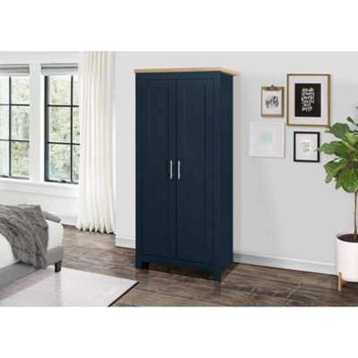 Birlea Highgate 2 Door Wardrobe Navy Blue & Oak