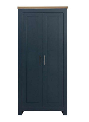 Birlea Highgate 2 Door Wardrobe Navy Blue & Oak