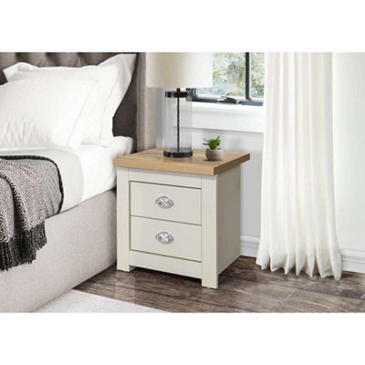 Birlea Highgate 2 Drawer Bedside Cream & Oak