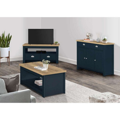 Blue oak store tv unit