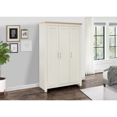 Birlea Highgate 3 Door Wardrobe Cream & Oak