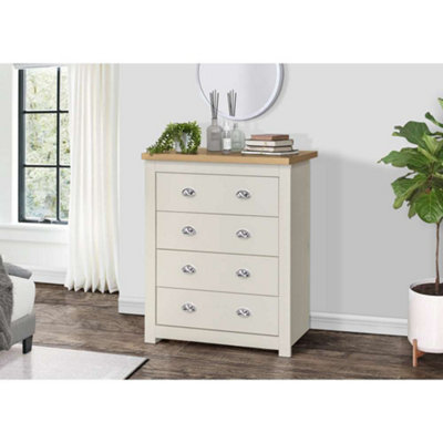 Birlea Highgate 4 Drawer Chest Cream & Oak