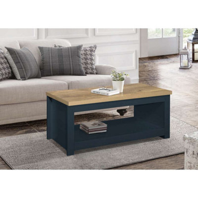 Birlea Highgate Coffee Table Navy Blue & Oak