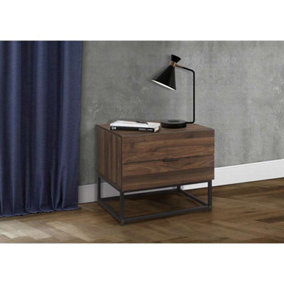 Birlea Houston 2 Drawer Bedside Walnut