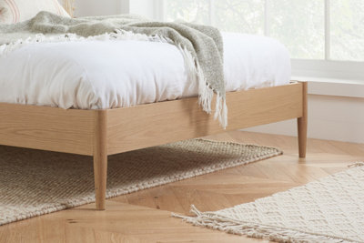 Margot King Rattan Bed Oak